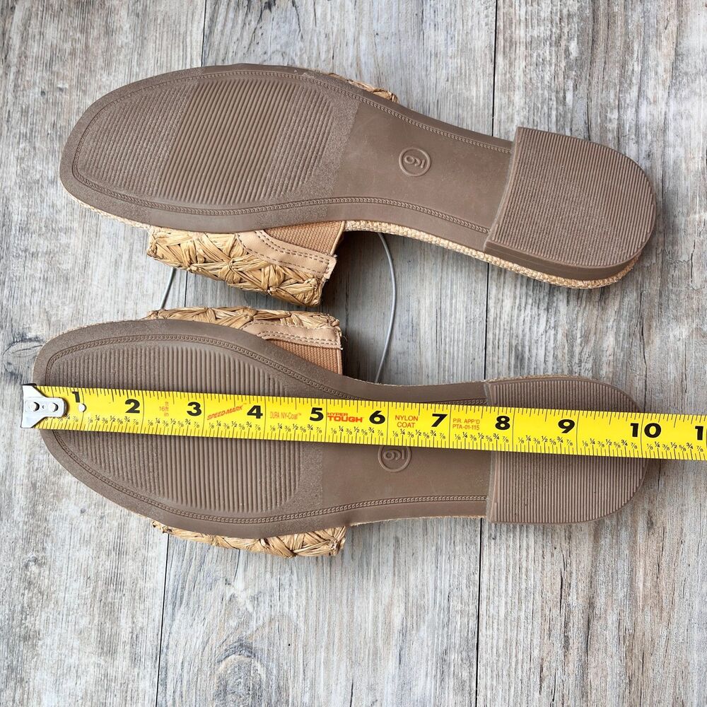 A New Day Woven Raffia Slide Sandals Size 9 Women's Tan Boho Coastal Summer NWT - Picture 9 of 9